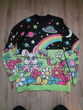 Dolls Kill Fantasy trip knitted oversized top XS